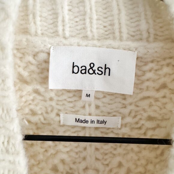 NEW Ba+Sh Ivory Talio Open Knit Sweater M - Picture 4 of 7